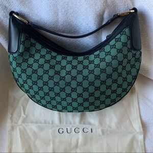 Authentic Gucci green shoulder bag
